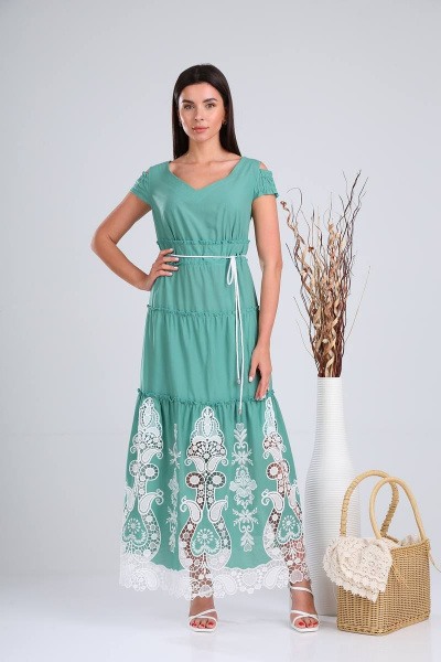 Платье Verita 1199 бирюза - фото 1