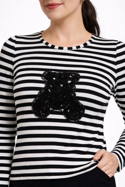 Джемпер из трикотажа хлопка для ежедневного стиля OLANTIZ БВДР002 медведь - фото 2