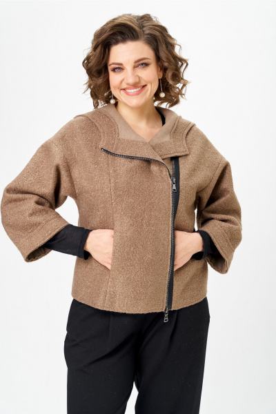 Брюки, куртка Michel chic 1357/2 капучино,черный - фото 6