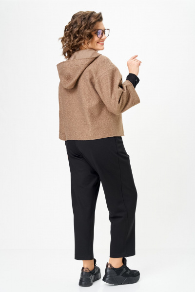 Брюки, куртка Michel chic 1357/2 капучино,черный - фото 4
