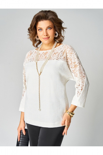 Брюки, туника Мишель стиль 1335 бело-черный - фото 8