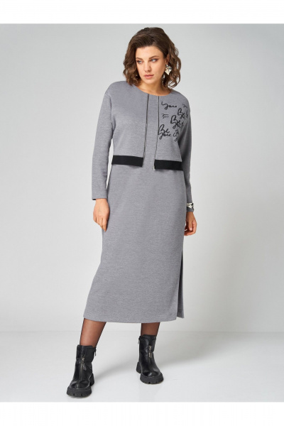 Платье Мишель стиль 1343 серый - фото 7
