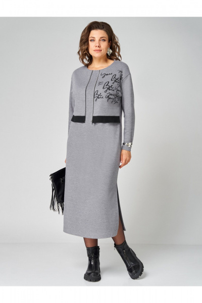 Платье Мишель стиль 1343 серый - фото 1