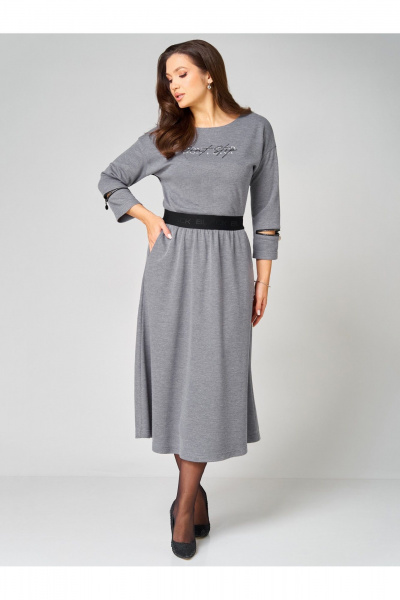 Туника, юбка Мишель стиль 1344 серый - фото 6