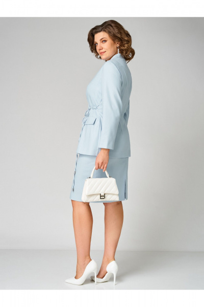 Жакет, юбка Мишель стиль 1345 голубой - фото 8