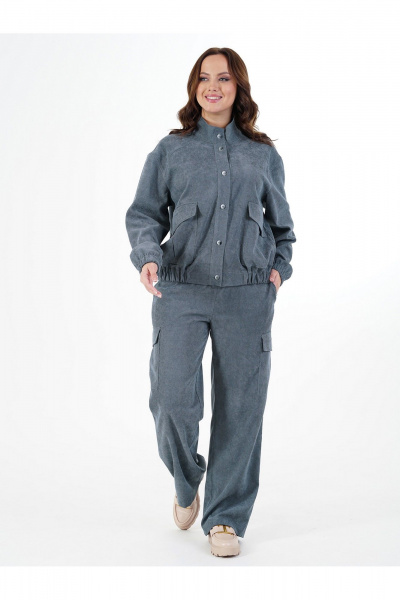 Брюки, жакет Пинск-Стиль 281 серо-голубой - фото 7