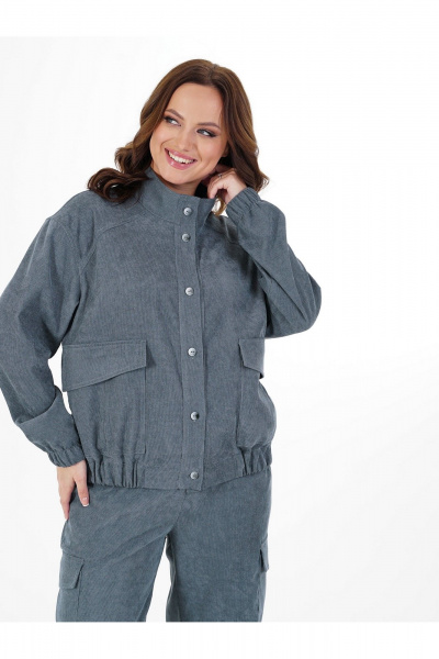 Брюки, жакет Пинск-Стиль 281 серо-голубой - фото 3