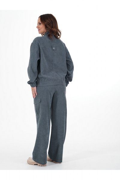 Брюки, жакет Пинск-Стиль 281 серо-голубой - фото 2