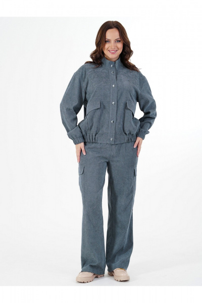 Брюки, жакет Пинск-Стиль 281 серо-голубой - фото 1