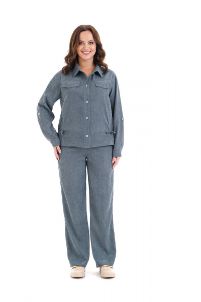 Брюки, жакет Пинск-Стиль 283 серо-голубой - фото 12