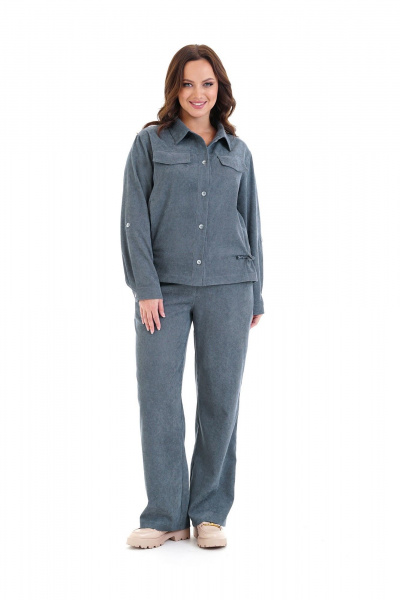 Брюки, жакет Пинск-Стиль 283 серо-голубой - фото 11