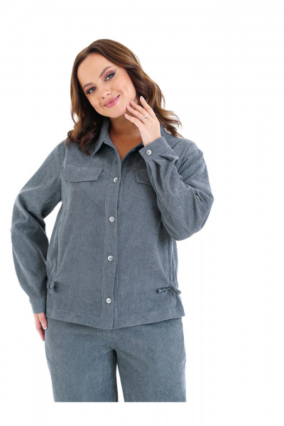 Брюки, жакет Пинск-Стиль 283 серо-голубой - фото 3