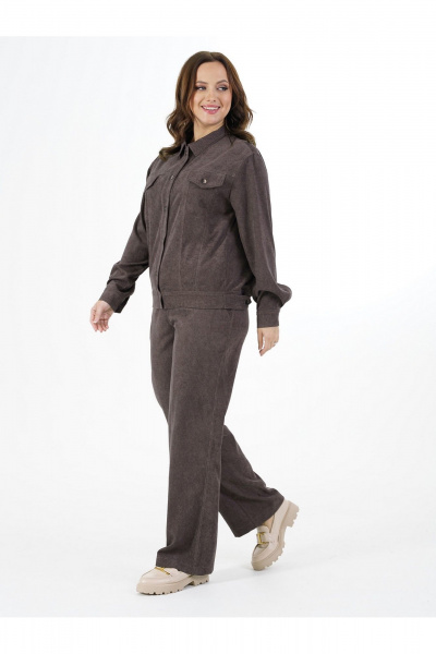 Брюки, жакет Пинск-Стиль 285 коричнево-фиолетовый - фото 9