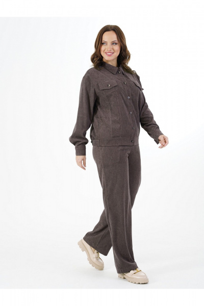 Брюки, жакет Пинск-Стиль 285 коричнево-фиолетовый - фото 8