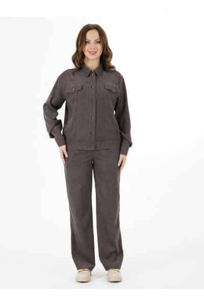 Брюки, жакет Пинск-Стиль 285 коричнево-фиолетовый - фото 6