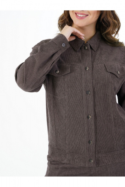 Брюки, жакет Пинск-Стиль 285 коричнево-фиолетовый - фото 4