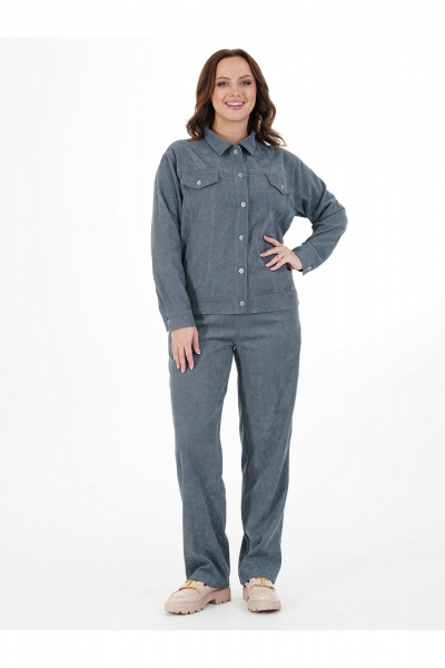 Брюки, жакет Пинск-Стиль 285 серо-голубой - фото 7