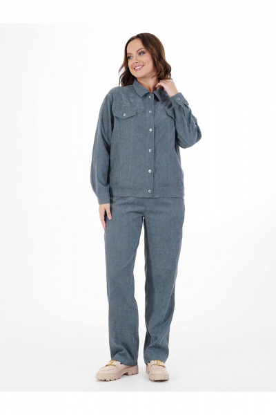 Брюки, жакет Пинск-Стиль 285 серо-голубой - фото 6