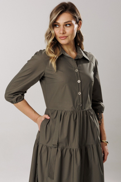 Платье Ларс Стиль 1203/1 хаки - фото 3