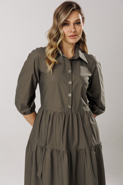 Платье Ларс Стиль 1203/1 хаки - фото 1