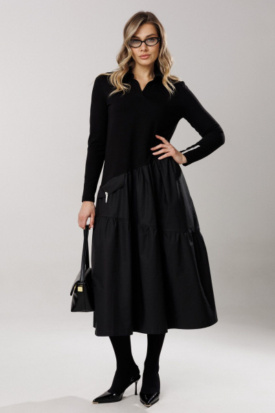 Платье Ларс Стиль 1204/1 черный - фото 6