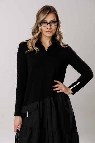 Платье Ларс Стиль 1204/1 черный - фото 4