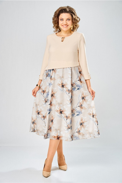 Платье Bonna Image 954-1/5 бежевый - фото 8