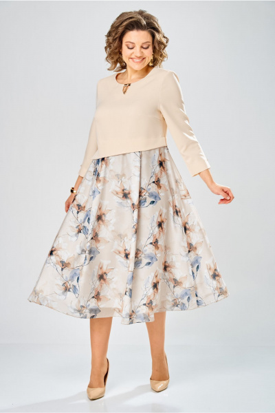 Платье Bonna Image 954-1/5 бежевый - фото 7