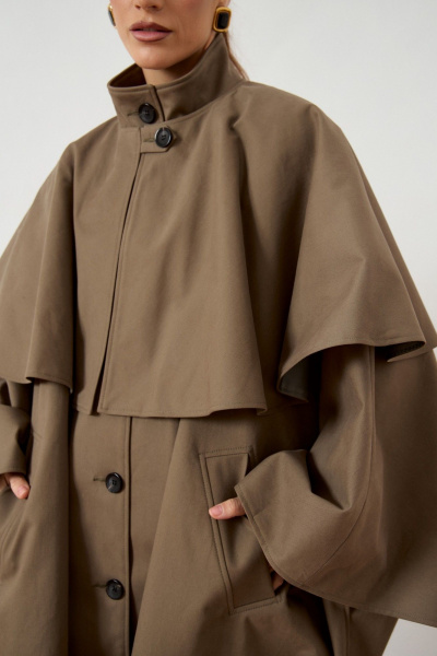 Тренч ATTIKA A3479.1 хаки - фото 5