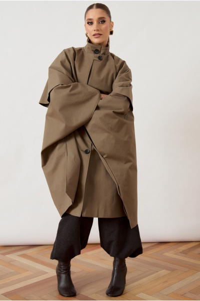 Тренч ATTIKA A3479.1 хаки - фото 2