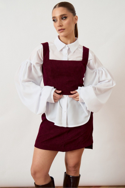 Топ, юбка ATTIKA A3489 бордовый - фото 4