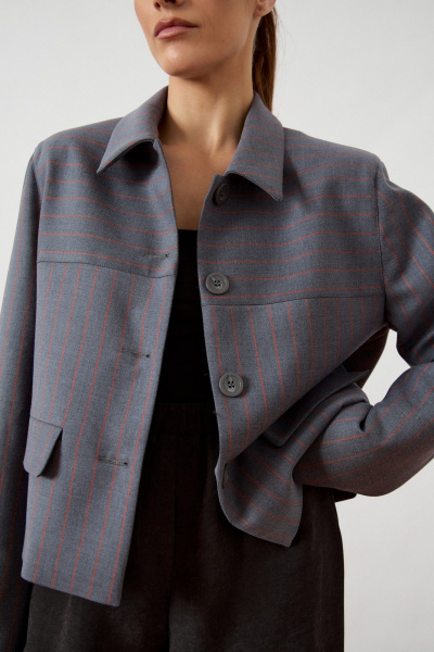 Жакет ATTIKA A3510 серый_с_узором - фото 3