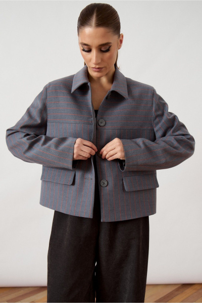 Жакет ATTIKA A3510 серый_с_узором - фото 2