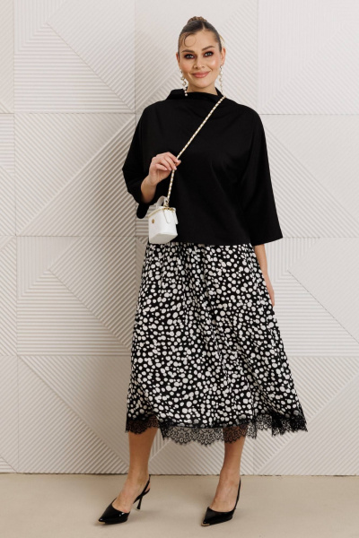 Блуза, юбка Anastasia 1320 черный - фото 9