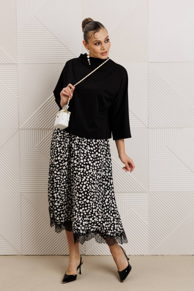 Блуза, юбка Anastasia 1320 черный - фото 8