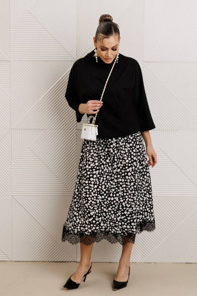 Блуза, юбка Anastasia 1320 черный - фото 7