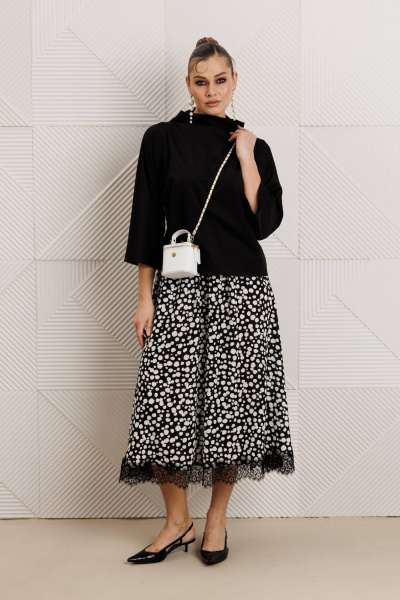 Блуза, юбка Anastasia 1320 черный - фото 1