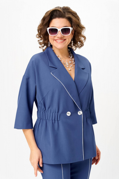 Брюки, жакет Anastasia 1324 голубой - фото 9