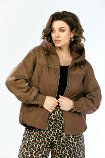 Куртка Shetti 2212 кэмел - фото 7