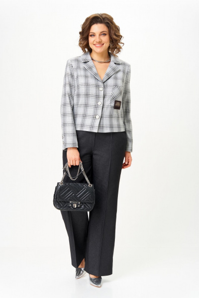 Брюки, жакет Aira Style 24246 серый - фото 9