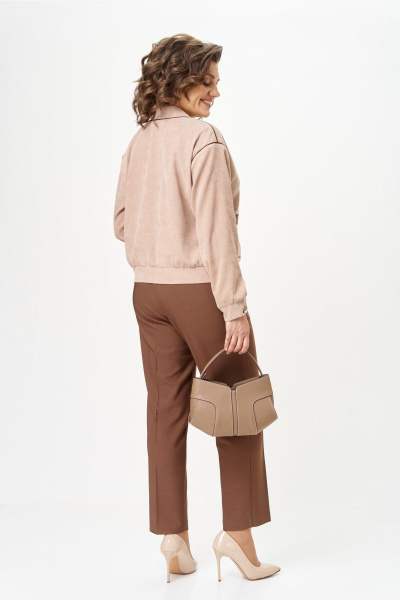 Брюки, кардиган Aira Style 24248 капучино - фото 7