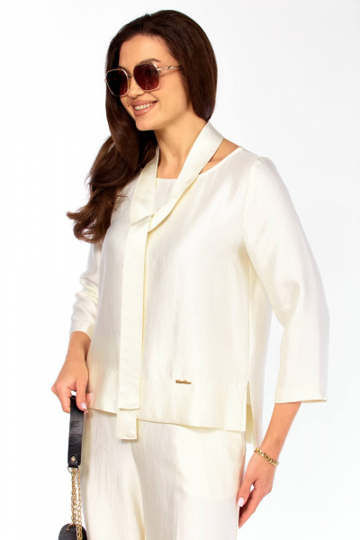 Блуза, брюки Taita plus 2604/1 молоко - фото 8