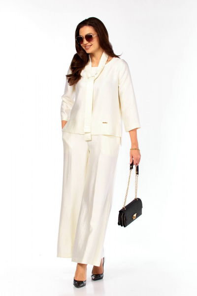 Блуза, брюки Taita plus 2604/1 молоко - фото 1