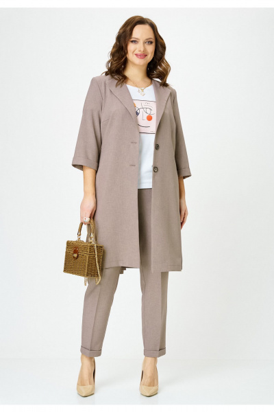 Брюки, жакет Твой имидж 2351 капучино - фото 8