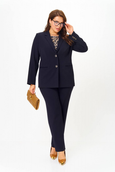 Блуза, брюки, жакет Karina deLux M-1276 темно-синий - фото 6