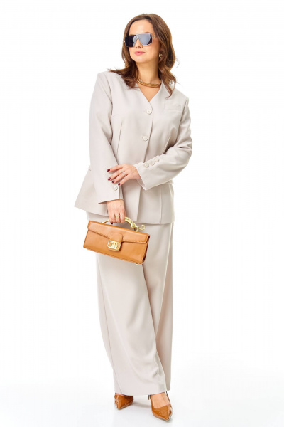 Брюки, жакет Karina deLux M-1427 светло-серый - фото 3