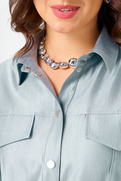 Жакет, юбка Karina deLux M-1412 голубой - фото 7