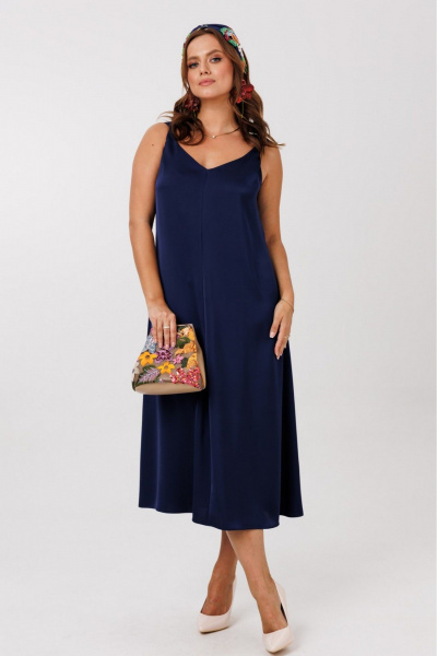 Жакет, платье Mubliz 332 синий+бежевый - фото 7