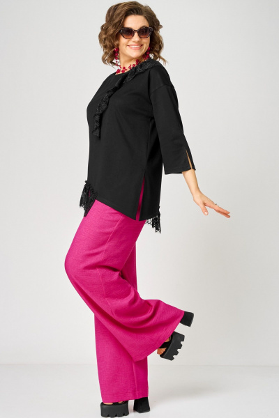 Блуза EVA GRANT 7148-1 черный - фото 11