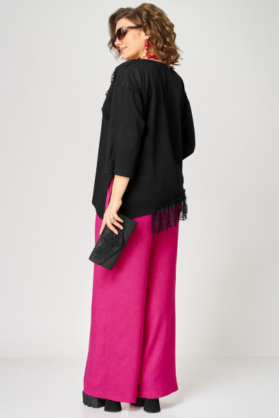 Блуза EVA GRANT 7148-1 черный - фото 3